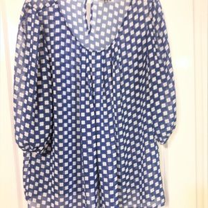 3/4 Sleeve Sheer Blouse Size XXXL